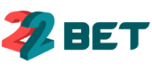 Λογότυπο του 22Bet με έντονα κόκκινα και πράσινα χρώματα για στοιχηματική πλατφόρμα