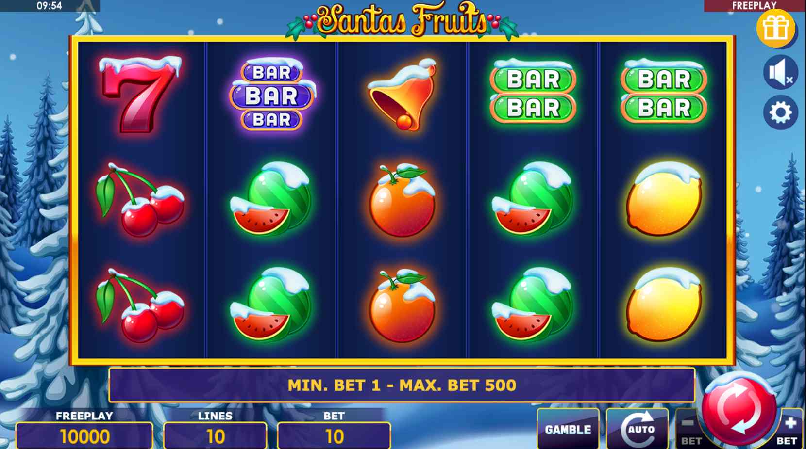 Εικόνα με χριστουγεννιάτικα φρουτάκια Santa Fruits