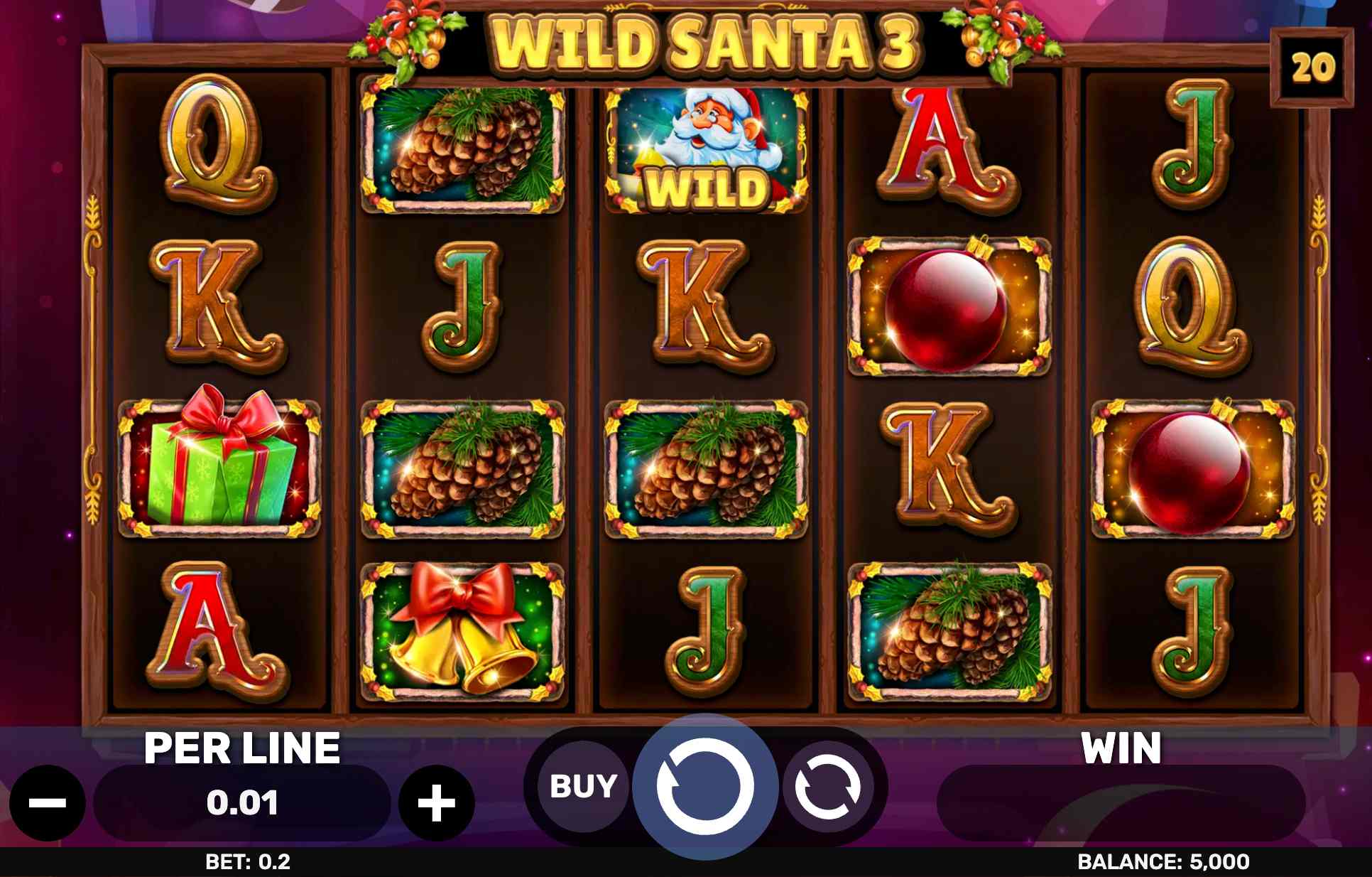 Εικόνα με χριστουγεννιάτικο κουλοχέρη Wild Santa