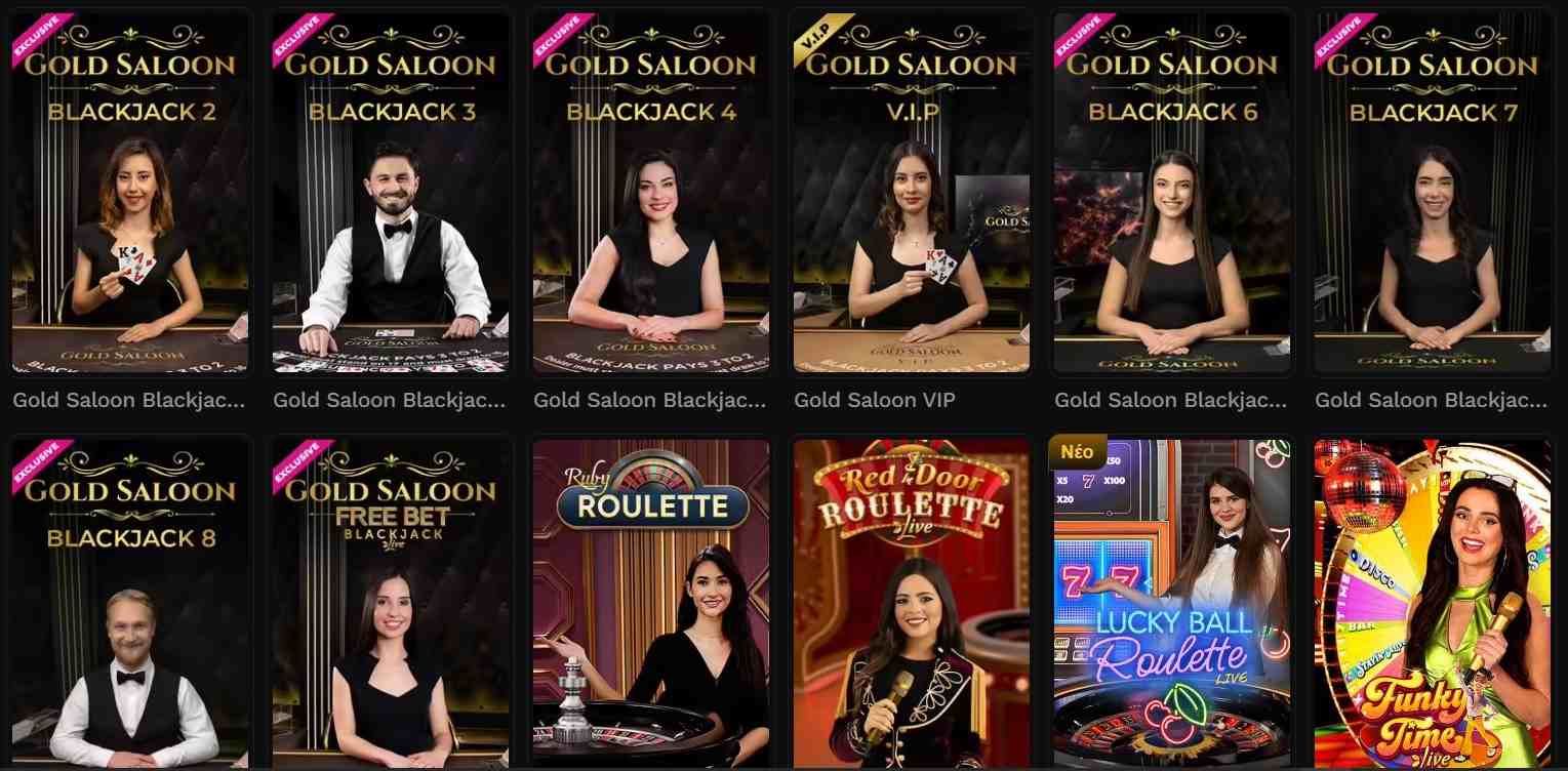 Παιχνίδια live καζίνο Wildsino με επιλογές blackjack και ρουλέτας