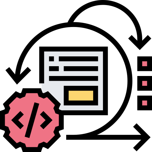 Εικονίδιο με γρανάζι κώδικα και παράθυρο προγραμματισμού