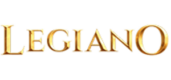 Χρυσό λογότυπο της πλατφόρμας Legiano με κομψή γραμματοσειρά