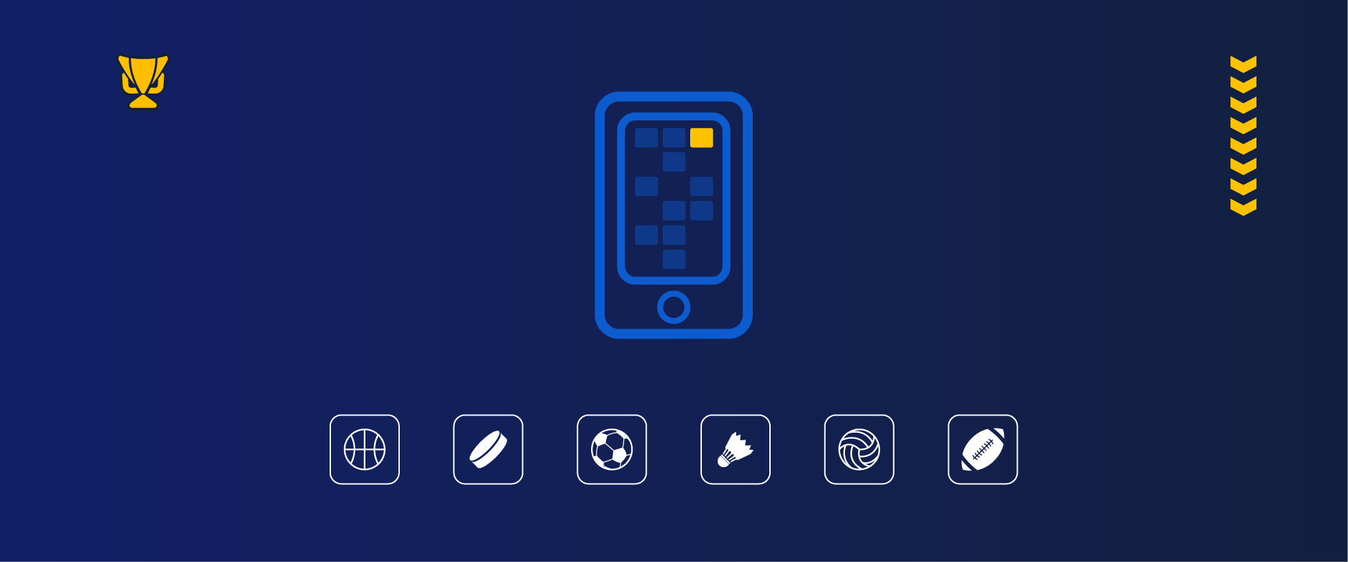 Οθόνη που δείχνει στοιχηματικές εφαρμογές με επιλογές αγώνων και αποδόσεων