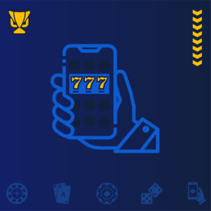 Κινητό που δείχνει εφαρμογές καζίνο με παιχνίδια και γρήγορη πρόσβαση