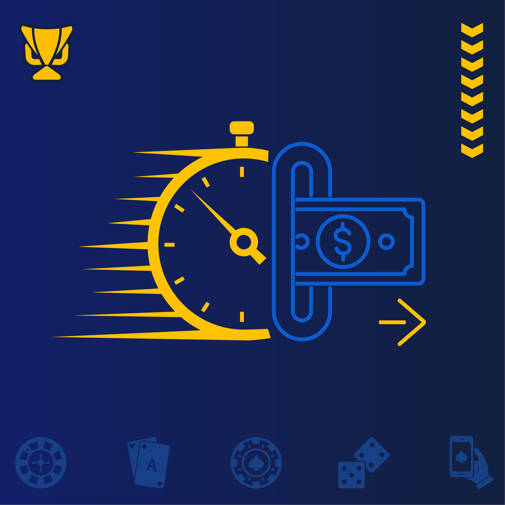 Κινητό που δείχνει καζίνο με γρήγορες πληρωμές για άμεσες αναλήψεις κερδών