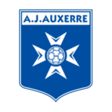 Λογότυπο ποδοσφαιρικής ομάδας AJ Auxerre με σταυρό και μπάλα