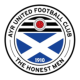 Λογότυπο της Ayr United με τη σημαία της Σκωτίας και το έτος 1910