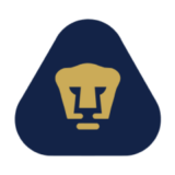 Λογότυπο των Pumas UNAM με χρυσό κεφάλι πούμα σε σκούρο μπλε φόντο