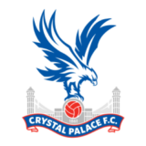 Έμβλημα της Κρίσταλ Πάλας με μπλε αετό, κόκκινη μπάλα και σχέδιο παλατιού