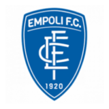Έμβλημα της Έμπολι με μπλε φόντο, λευκά γράμματα και χρονολογία 1920