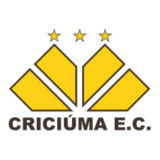 Λογότυπο της Criciúma E.C. με τρία χρυσά τρίγωνα και αστέρια