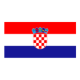 Σημαία Κροατίας με κόκκινη λευκή μπλε λωρίδα και έμβλημα σκακιέρας