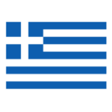 Η σημαία της Ελλάδας με τις γαλάζιες και λευκές ρίγες και τον σταυρό.