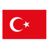 Σημαία Τουρκίας με λευκή ημισέληνο και αστέρι σε κόκκινο φόντο