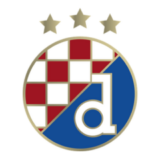 Λογότυπο της Dinamo Zagreb με μπλε, κόκκινα και λευκά στοιχεία και τρία αστέρια