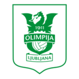 Λογότυπο Olimpija Ljubljana με πράσινο δράκο και ποδοσφαιρική μπάλα