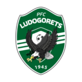 Λογότυπο PFC Ludogorets με πράσινη ασπίδα, αετό και ποδοσφαιρική μπάλα