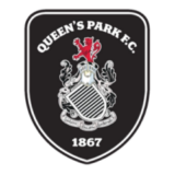 Λογότυπο Queen's Park με ασπρόμαυρη ασπίδα και κόκκινο λιοντάρι