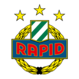 Λογότυπο της Rapid Vienna με αστέρια, ασπίδα και στάχυα
