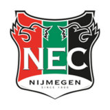 NEC Nijmegen έμβλημα κόκκινο-πράσινο-μαύρο με δύο δράκους και έτος ίδρυσης 1900