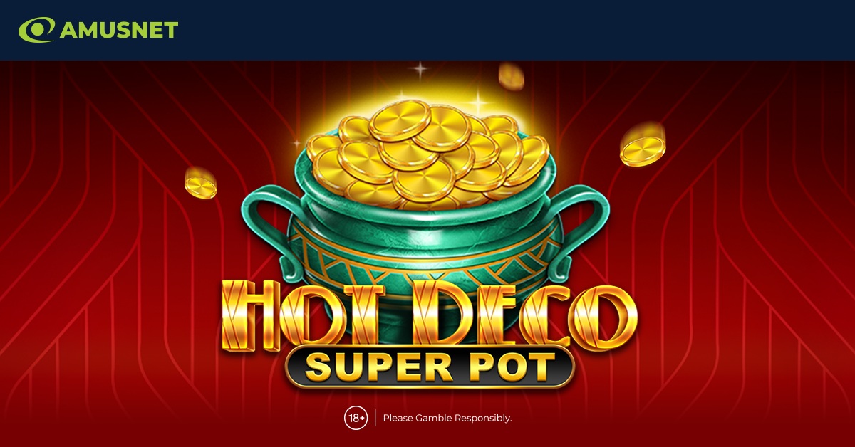 Λογότυπο του τζακποτ κουλοχέρη Hot Deco Super Pot της Amusnet